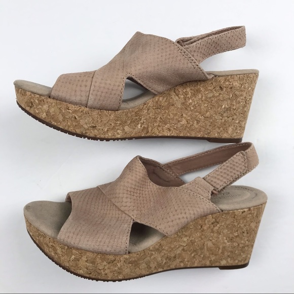 Clarks Shoes - Clarks Annadel Parker Wedge Sandals Size 8.5